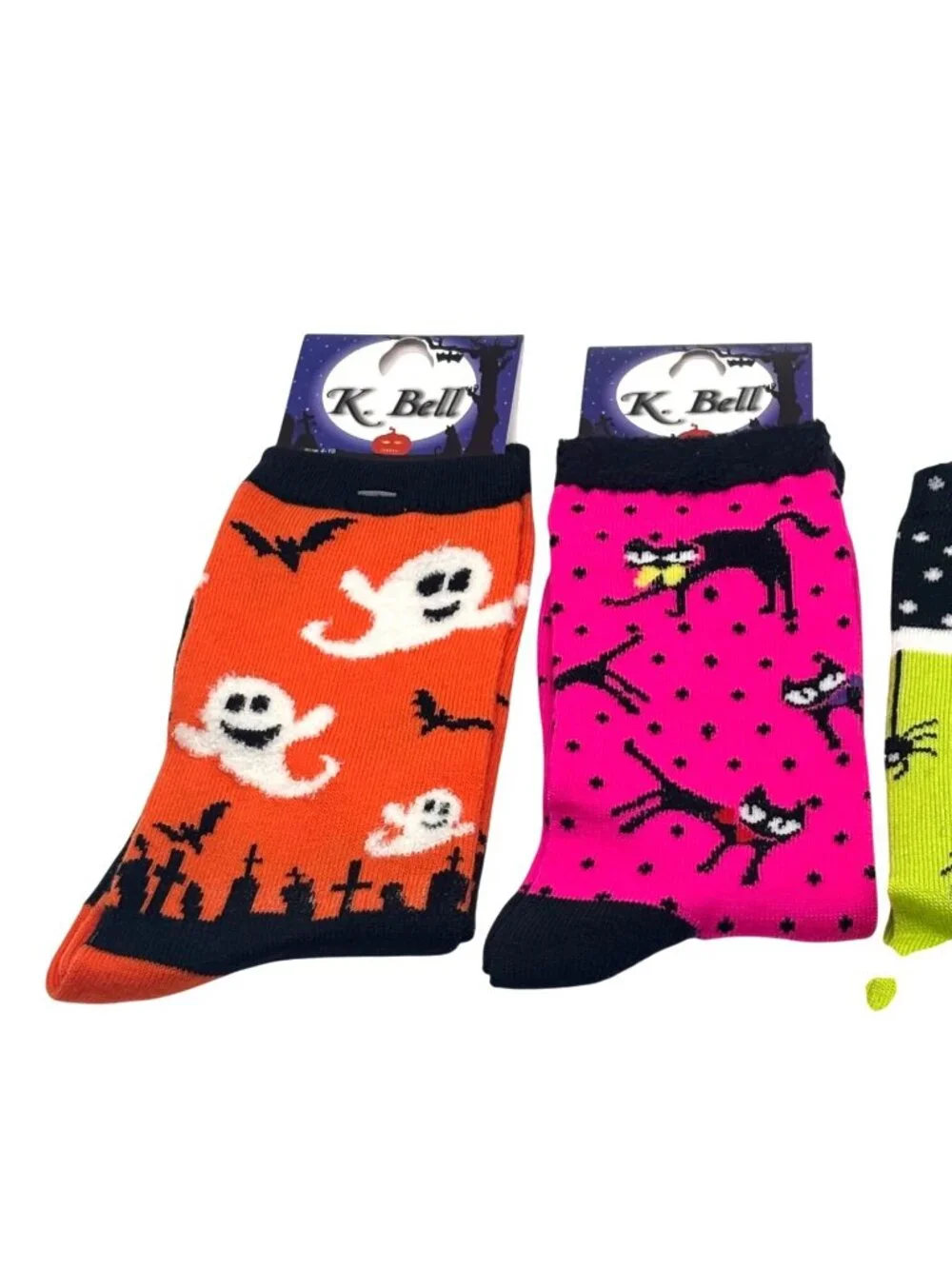 K. Bell Women’s Halloween Socks- 4pack, Size 9-11